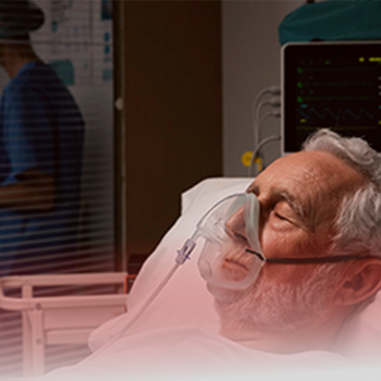 Dependent on Oxygen or having Shortness of breath